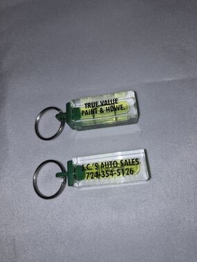 Keychain Bubble Level - Green/Clear